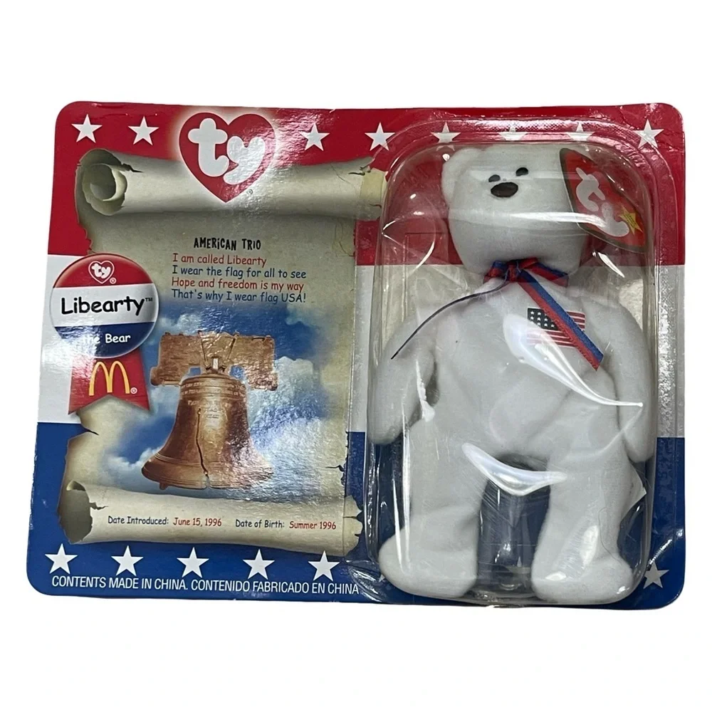 Rare Ty Teenie Beanie Babies AMERICAN TRIO - Complete set of 3, 2000 - Picture 4 of 5